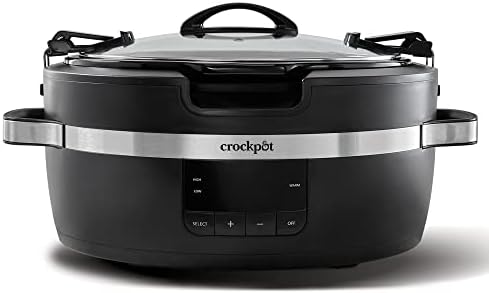 Programmable Crock-Pot Thermoshield 6 Quart Slow Cooker with Carry Handles S12S - Digital Crock Pot Slow Cooker for Family Meals - Default Title