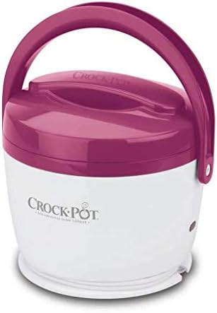 Portable Electric Crock-Pot Lunch Crock Portable Food Warmer 20oz – Pink S03U - Portable Electric Lunch Box Food Warmer - Pink