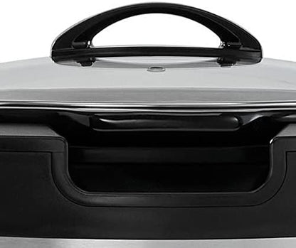 Programmable Crock-Pot Thermoshield 6 Quart Slow Cooker with Carry Handles S12S - Digital Crock Pot Slow Cooker for Family Meals Detail