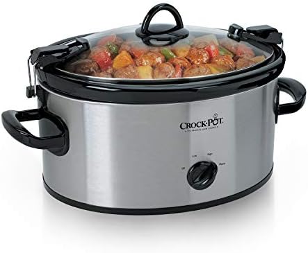 Triple-Insulated Crock-Pot Cook & Carry 6 Quart Portable Slow Cooker S07N - Large Capacity Electric Stew Pot & Slow Cooker - Stainless