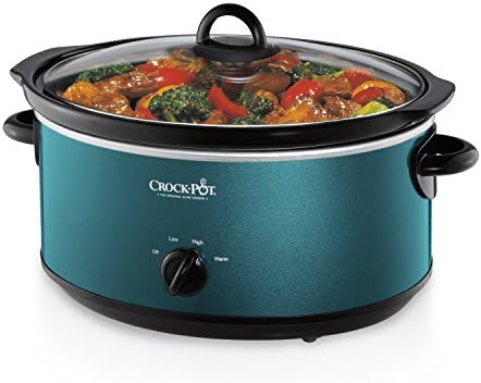Oval Ceramic Crock-Pot 7 Quart Manual Slow Cooker – Turquoise S25U - Programmable Slow Cooker with Oval Ceramic Pot Detail