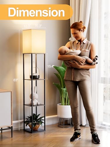 Eco-Friendly Floor Lamp with Shelves for Living Room, Shelf Floor