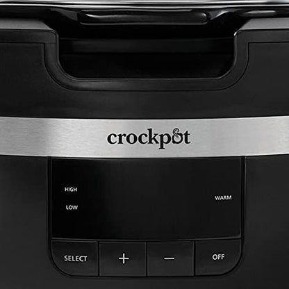 Programmable Crock-Pot Thermoshield 6 Quart Slow Cooker with Carry Handles S12S - Digital Crock Pot Slow Cooker for Family Meals Detail