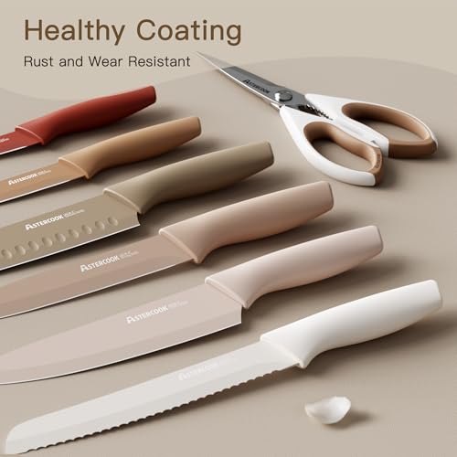 luxury Astercook Knife Set, 13 Pieces Kitchen Knives Set with for Daily Use