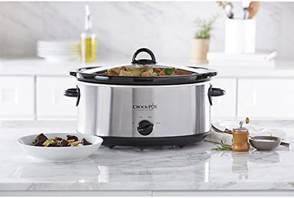 Triple-Insulated Crock-Pot 7 Quart Oval Manual Slow Cooker – Stainless Steel S29K - Stainless Steel Slow Cooker with Locking Lid Detail