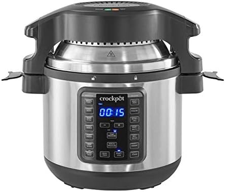 High-Pressure Crock-Pot Express Crisp 8 Quart 10-in-1 Pressure Cooker S06F - High-Pressure Instant Pot for Quick Family Dinners - Default Title