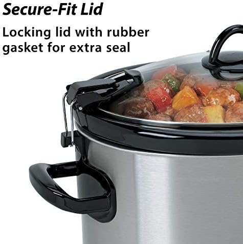 Triple-Insulated Crock-Pot Cook & Carry 6 Quart Portable Slow Cooker S07N - Large Capacity Electric Stew Pot & Slow Cooker Detail