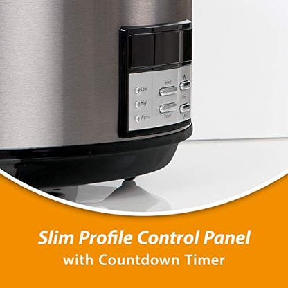 Programmable Crock-Pot 8 Quart Programmable Slow Cooker with Auto Warm S28G - Digital Crock Pot Slow Cooker for Family Meals Detail