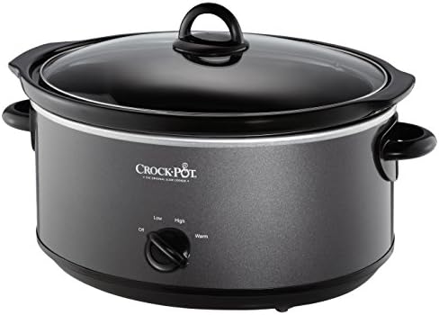 Oval Ceramic Crock-Pot 7 Quart Slow Cooker – Charcoal S09Q - Large Capacity Electric Stew Pot & Slow Cooker - Default Title