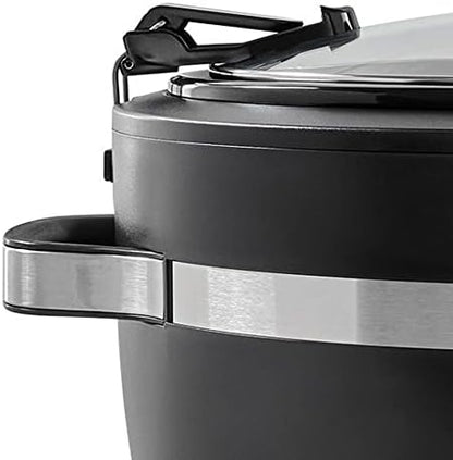 Programmable Crock-Pot Thermoshield 6 Quart Slow Cooker with Carry Handles S12S - Digital Crock Pot Slow Cooker for Family Meals Detail