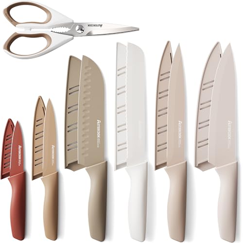 luxury Astercook Knife Set, 13 Pieces Kitchen Knives Set with for Daily Use