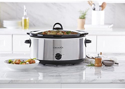 Triple-Insulated Crock-Pot 7 Quart Oval Manual Slow Cooker – Stainless Steel S29K - Stainless Steel Slow Cooker with Locking Lid Detail