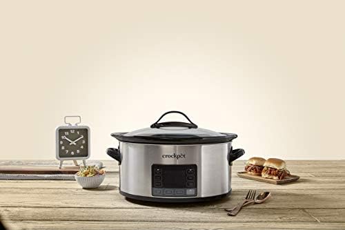 Large Capacity Crock-Pot MyTime 6 Quart Programmable Slow Cooker S08D - Programmable Slow Cooker with Oval Ceramic Pot Detail