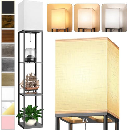Eco-Friendly Floor Lamp with Shelves for Living Room, Shelf Floor