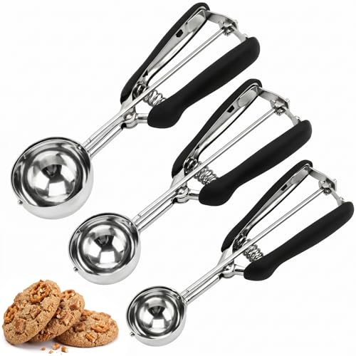 refined Cookie Scoop Set, 3Pcs Ice Cream Scoop, Cookie Kit