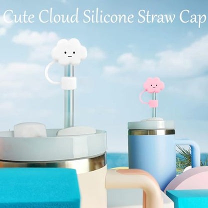 Eco-Friendly LDKEDKF 11Pcs Straw Cover for Cup, Silicone Straw Topper Set