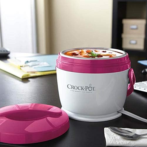 Portable Electric Crock-Pot Lunch Crock Portable Food Warmer 20oz – Pink S03U - Portable Electric Lunch Box Food Warmer Detail