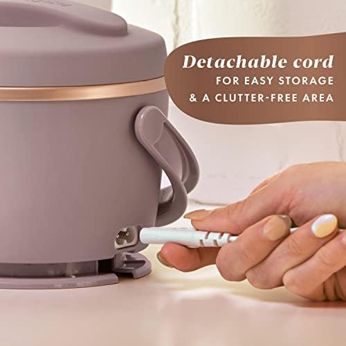 Self-Heating Crock-Pot Electric Lunch Box Food Warmer 20oz – Blush Pink S18G - Leak-Proof Heated Bento Box Lunch Warmer Detail