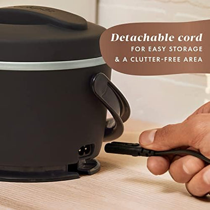 Leak-Proof Crock-Pot Electric Lunch Box Food Warmer 20oz – Black S26G - Mini Personal Food Warmer for Healthy Meal Prep Detail