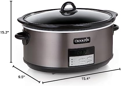 Programmable Crock-Pot 8 Quart Programmable Slow Cooker with Auto Warm S28G - Digital Crock Pot Slow Cooker for Family Meals Detail