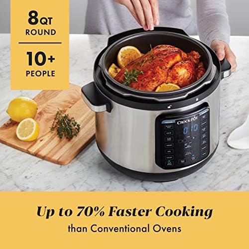 Multi-Functional Electric Crock-Pot 8 Quart Express Crock Multi-Use Pressure Cooker S05K - Digital Pressure Cooker with Multi-Safety Protection Detail