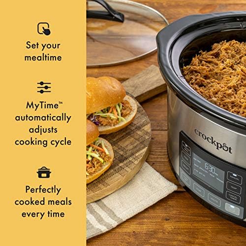 Large Capacity Crock-Pot MyTime 6 Quart Programmable Slow Cooker S08D - Programmable Slow Cooker with Oval Ceramic Pot Detail