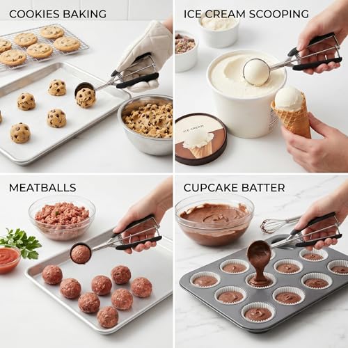 refined Cookie Scoop Set, 3Pcs Ice Cream Scoop, Cookie Kit