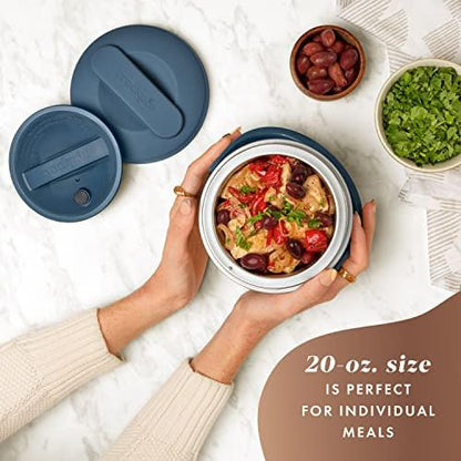 Mini Personal Crock-Pot Electric Lunch Box Food Warmer 20oz – Faded Blue S22V - Self-Heating Lunch Box for Office and Car Travel Detail