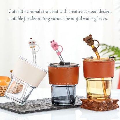 Eco-Friendly LDKEDKF 11Pcs Straw Cover for Cup, Silicone Straw Topper Set
