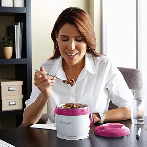 Portable Electric Crock-Pot Lunch Crock Portable Food Warmer 20oz – Pink S03U - Portable Electric Lunch Box Food Warmer Detail