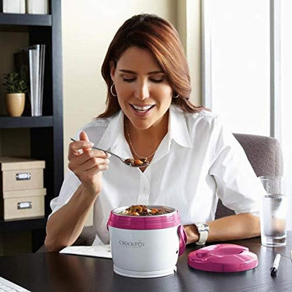 Portable Electric Crock-Pot Lunch Crock Portable Food Warmer 20oz – Pink S03U - Portable Electric Lunch Box Food Warmer Detail