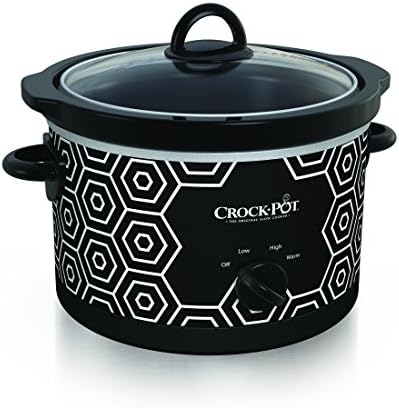 Large Capacity Crock-Pot 4.5 Quart Portable Slow Cooker – Black & White S11W - Large Capacity Electric Stew Pot & Slow Cooker - Default Title