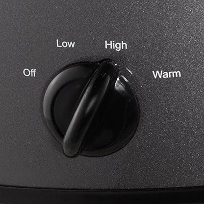 Oval Ceramic Crock-Pot 7 Quart Slow Cooker – Charcoal S09Q - Large Capacity Electric Stew Pot & Slow Cooker Detail