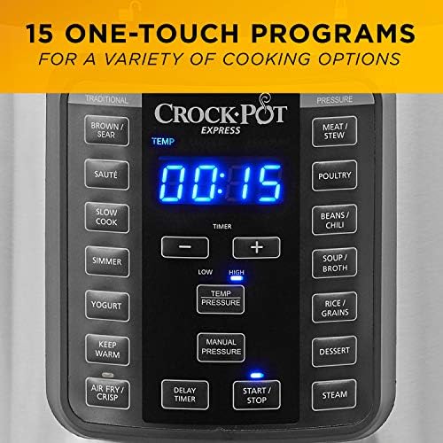 High-Pressure Crock-Pot Express Crisp 8 Quart 10-in-1 Pressure Cooker S06F - High-Pressure Instant Pot for Quick Family Dinners Detail