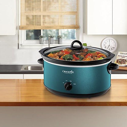 Oval Ceramic Crock-Pot 7 Quart Manual Slow Cooker – Turquoise S25U - Programmable Slow Cooker with Oval Ceramic Pot Detail