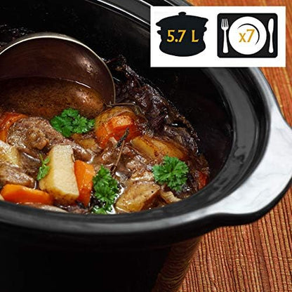 Triple-Insulated Crock-Pot Cook & Carry 6 Quart Portable Slow Cooker S07N - Large Capacity Electric Stew Pot & Slow Cooker Detail