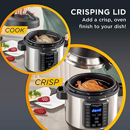 High-Pressure Crock-Pot Express Crisp 8 Quart 10-in-1 Pressure Cooker S06F - High-Pressure Instant Pot for Quick Family Dinners Detail