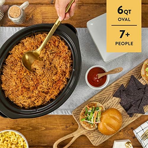 Large Capacity Crock-Pot MyTime 6 Quart Programmable Slow Cooker S08D - Programmable Slow Cooker with Oval Ceramic Pot Detail